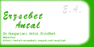 erzsebet antal business card