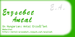 erzsebet antal business card